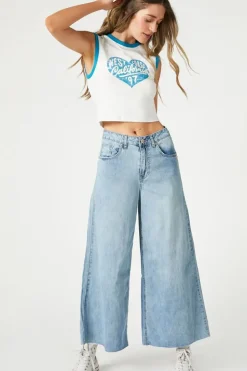 Wide-Leg Ankle Jeans