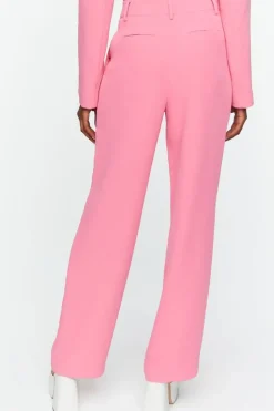 Wide-Leg Mid-Rise Trousers