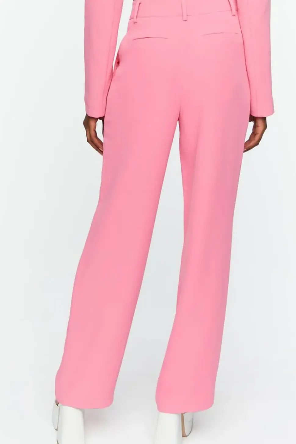 Wide-Leg Mid-Rise Trousers