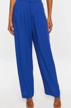 Wide-Leg Pleated Pants