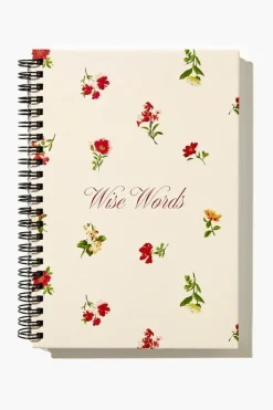 Wise Words Graphic Spiral Journal