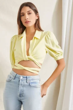 Wraparound Self-Tie Crop Top