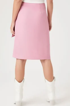 Wrap Tulip-Hem Tie Skirt