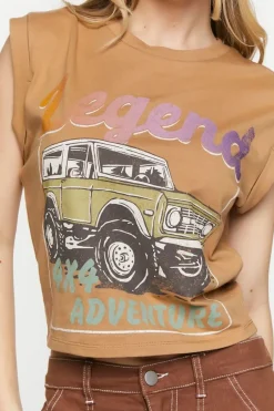 4X4 Adventure Graphic Rolled Muscle Tee