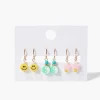 Yin Yang Charm Hoop Earring Set