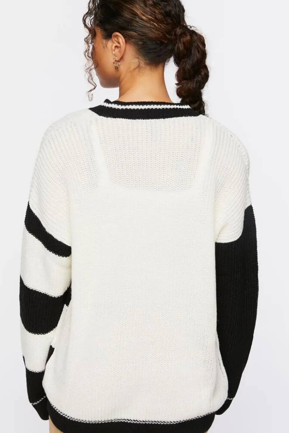 Yin Yang Colorblock Cardigan Sweater