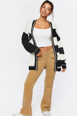Yin Yang Colorblock Cardigan Sweater