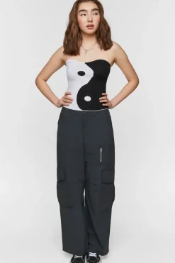 Yin Yang Sweater-Knit Tube Top