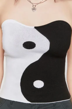 Yin Yang Sweater-Knit Tube Top