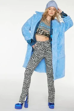 Zebra Print Bootcut Jeans