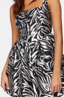Zebra Print Mini Dress