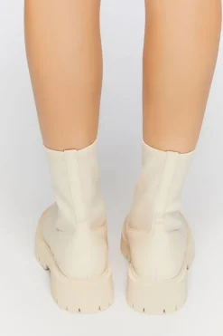 Zip-Front Faux Leather Booties