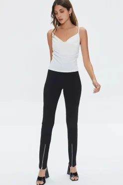 Zip-Hem Flare Pants
