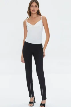 Zip-Hem Flare Pants
