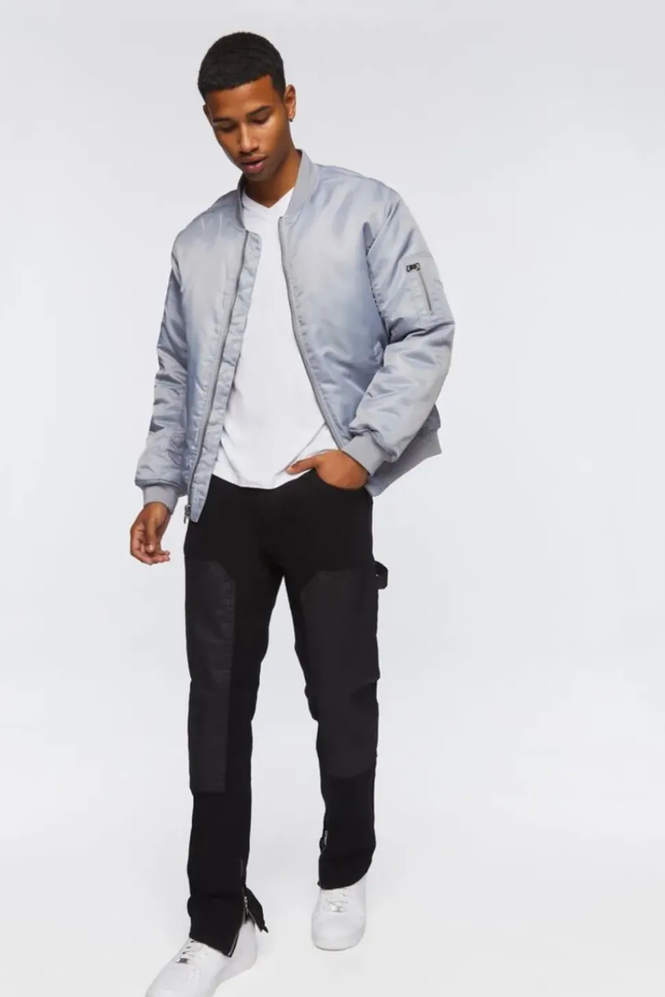 Zip-Hem Slim-Fit Jeans