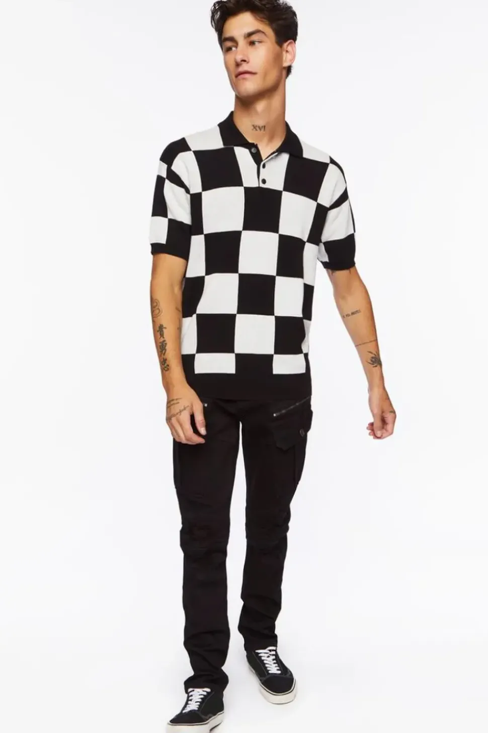Zippered Slim-Fit Jeans