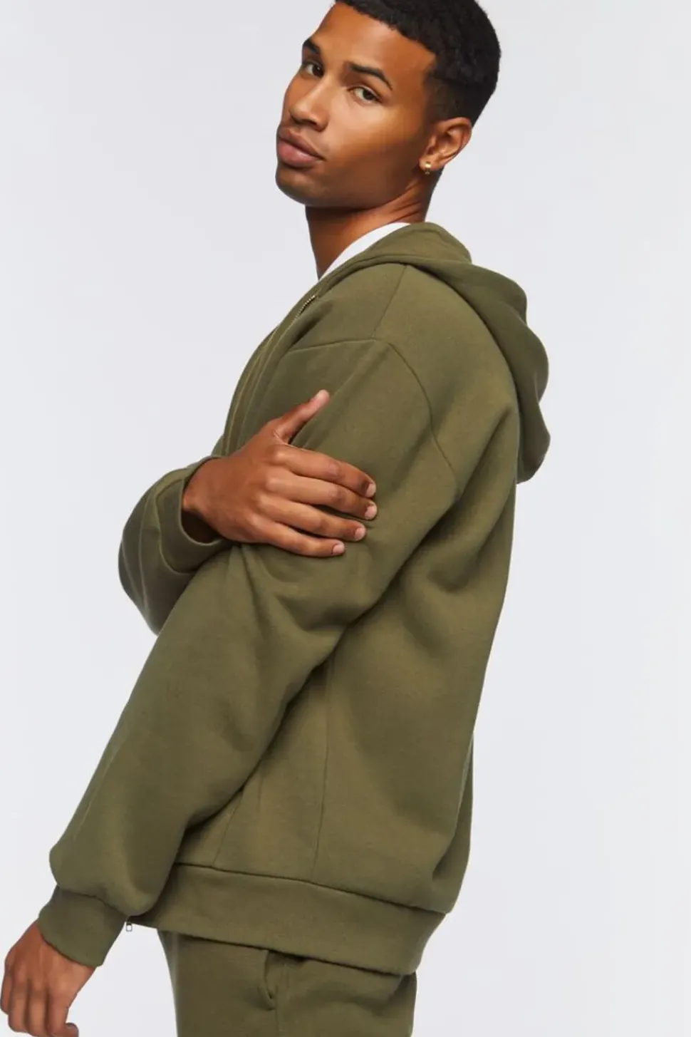 Zip-Up Drawstring Hoodie