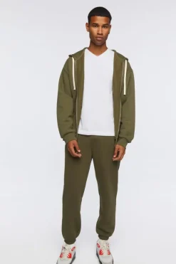 Zip-Up Drawstring Hoodie