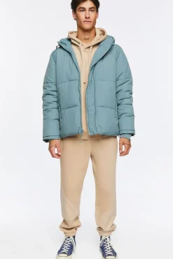Zip-Up Hooded Puffer Jacket